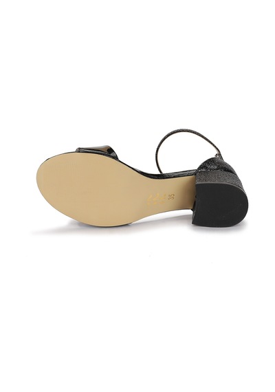 Kiko Kids 768 Ayna Kum Günlük Kız Çocuk 3 Cm Topuklu Sandalet Ayakkabı Siyah 001