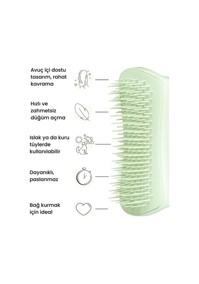 Tangle Teezer Pet Puppy Brush Grooming Green Köpek Bakım Fırçası
