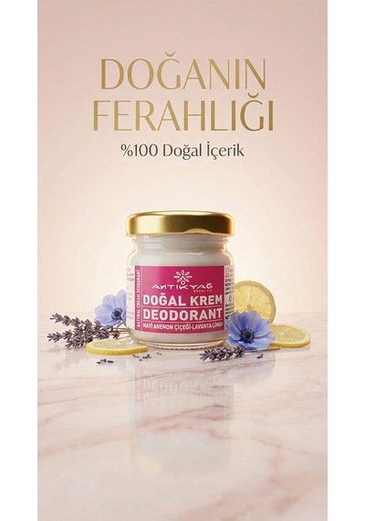 Antikyağ Doğal Krem Deodorant/lavanta, Limon Ve Yasemin 40 Ml