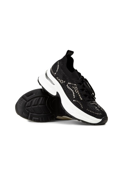 Deery Kadın Siyah Taş Detaylı Sneaker Ayakkabı - 26303zsyhp01 Siyah