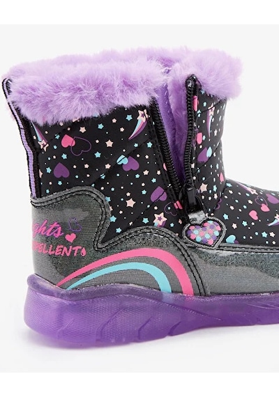 Skechers Illumi - Brights 302656n Bklv Kız Çocuk Siyah Işıklı Bot Karışık