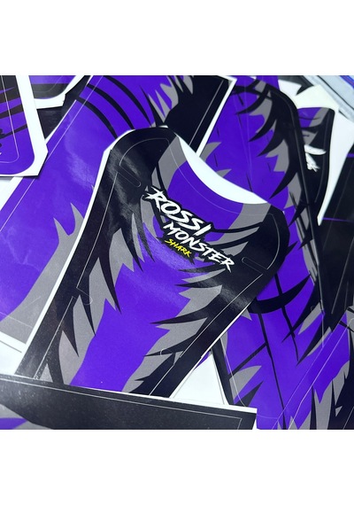 Mondial Drift L Mor Shark Köpekbalığı Sticker Etiket Parçalı Ka