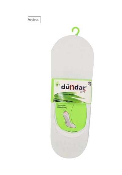 Dündar Çorap Plus Erkek Bambu Babet Beyaz 12'li 5541 Beyaz