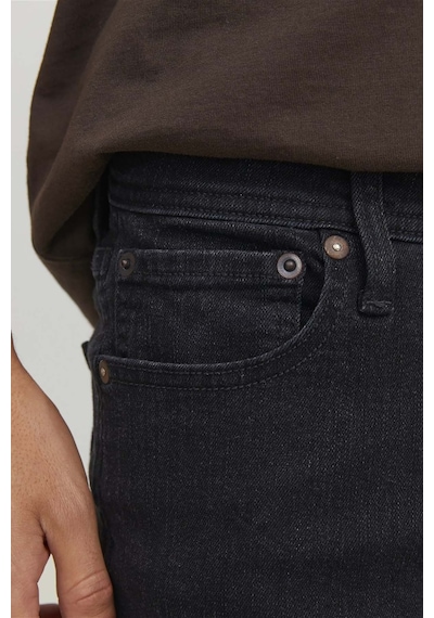 Jack & Jones Erkek Jjıglenn Düşük Bel Slim Fit Jean Pantolon 12246949 Siyah