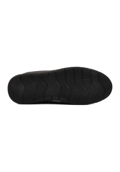 Siyah Hakiki Deri Erkek Casual Ayakkabı 126 M Siyah