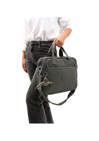 Ss 3027 Unisex Krinkıl Suya Dayanıklı Laptop Bölmeli Çapraz-el Askılı Evrak Ve Laptop Çantası Koyu Gri