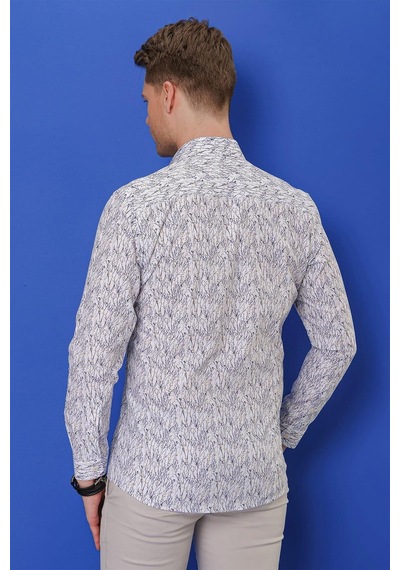 Efor G 1540 Slim Fit Beyaz Klasik Gömlek Beyaz