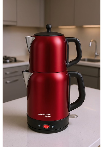 Awox Fresco 2'si 1 Arada Paslanmaz Çelik 1.7 L Çay Makinesi Su Isıtıcı