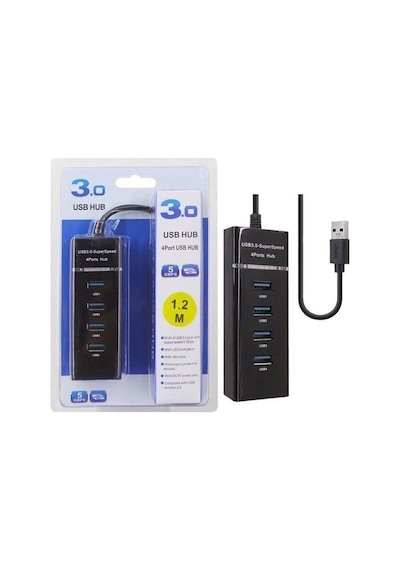 Fully S-802g 4 Port Usb 2.0 Hub Çoklayıcı 30cm Kablolu