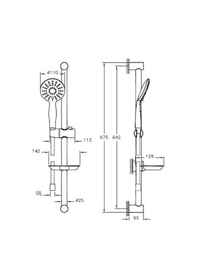 Artema A45678STA Slim 3F Sürgülü El Duşu Takımı Krom