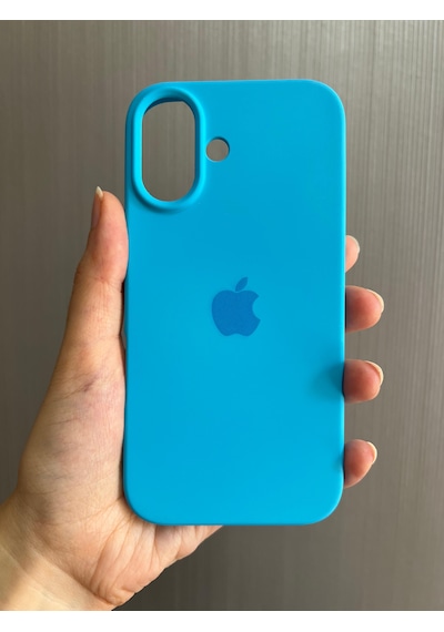 Apple Uyumlu iPhone  16 Logolu İçi Kadife Silikon Lansman Kılıf