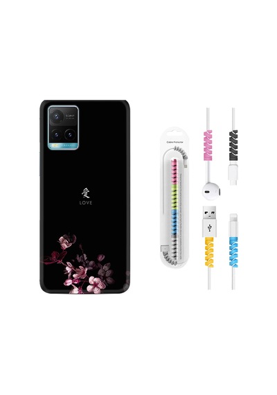 Vivo Y21 Kılıf Kablo Koruyuculu Love 1629