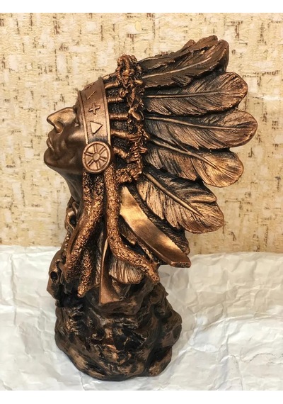 Alçı Heykelcik Figür Kızılderili "şef" 347597341
