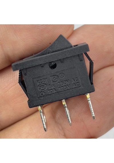 Ic-121 Mini Işıksız Anahtar On-off 3p Siyah