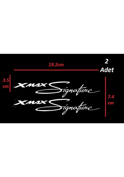 Yamaha Xmax Signature İmza Sticker Beyaz