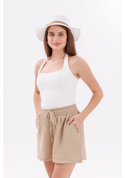 Genius Store Genıus Store Kadın Şort Aerobin Pamuklu Cepli Çekmez Kumaş Beli Lastikli Şort Bej Genius Store Genıus Store Kadın Şort Aerobin Pamuklu Cepli Çekmez Kumaş Beli Lastikli Şort Bej