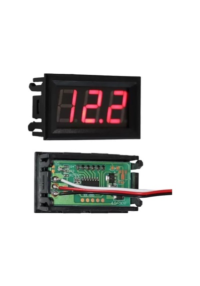 Sh Powermaster Pm-23276 Dc 4.5-100v Dijital Panel Voltmetre 0.56" Kırmızı Led Ekranlı Voltaj Göstergesi Najmaddin