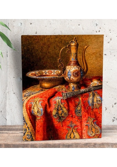 Bk Gift Osmanlı Ibrik Tasarımlı Dekoratif Mini Kanvas Tablo 15X20 (506660968)