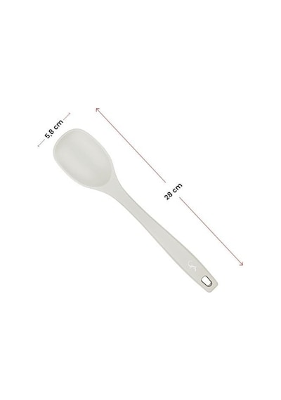 Lurch - Platin Silikon Yemek Kaşığı 28 Cm Açık Gri - Yanmaz, Yapışmaz, Bükülmez, Çizmez, Tat Ve Koku Bırakmaz - 240001
