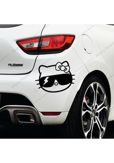 Hello Kitty Sticker Araba Hello Kitty Şimşek Oto Sticker