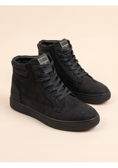 Bafaş 038616hn Siyah Hakiki Dana Derisi Bilekli Erkek Sneaker