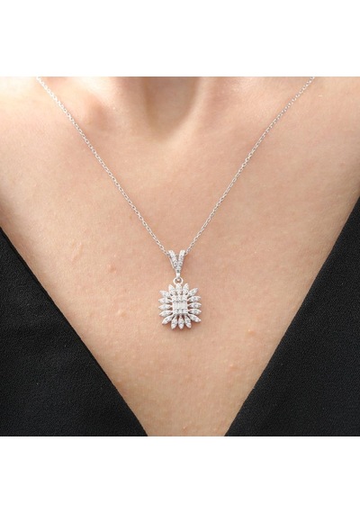 Mia Vento Pırlanta Montür Baget Güneşi Sadelik Mührü Gümüş Mini Set
