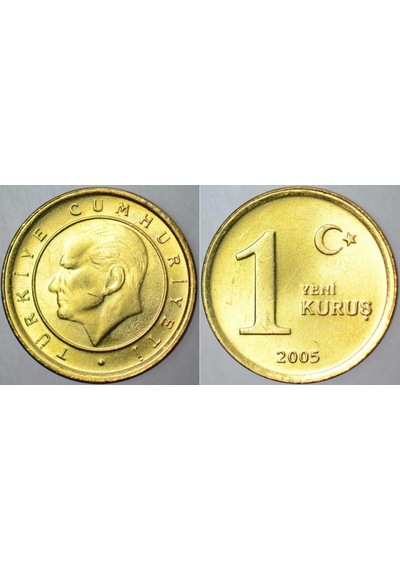 Türkiye Cumhuriyeti 1 Yeni Kuruş 2005 Çil.