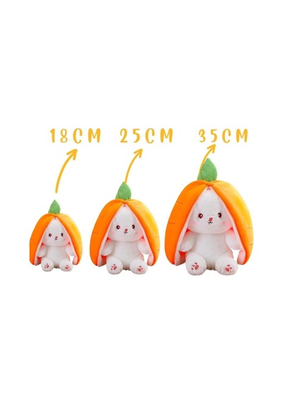 25 Cm Havuç Kulaklı Tavşan
