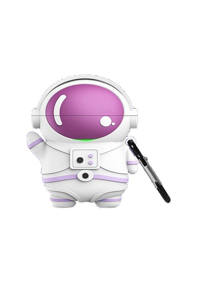 E2M Apple Uyumlu AirPods 1-2 Kılıf Astronot Lila