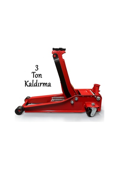 Arabalı Zemin Kriko 3 Ton Alçak Şase Profil Oto Araç Araba Kaldırma Kirko 75-51 Cm Çift Pistonlu