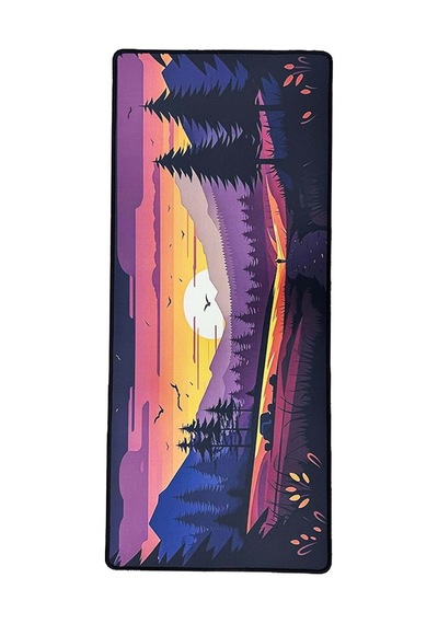 Kaymaz Mousepad Renkli Gün Batımı Oyuncu Mouse Pad 70cm X 30cm Oyuncu Ofis Yayıncı Mousepad