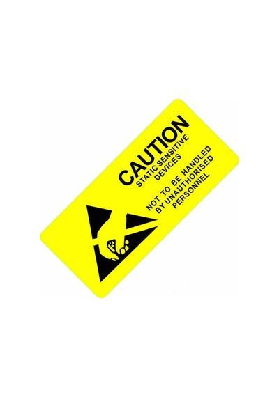 Antistatik Uyarı Etiketi 10 Adet 5x25mm Elektrostatik Elektrik Esd İkaz Dikkat Yapışkan Stiker
