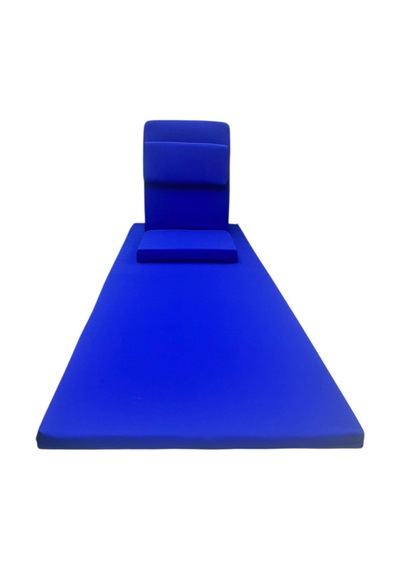 Backjack Meditasyon Sandalyesi Destekli Yer Minderi + 60x180 Kumaş Mat - Backjack 3xl Mat+backjack İkili Set Saks Mavi