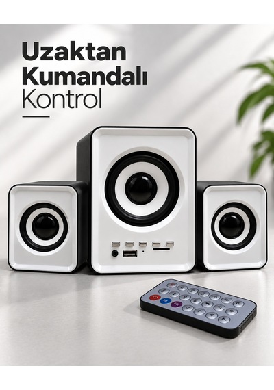 Fm Radyolu Bluetooth Masaüstü Hoparlör Seti