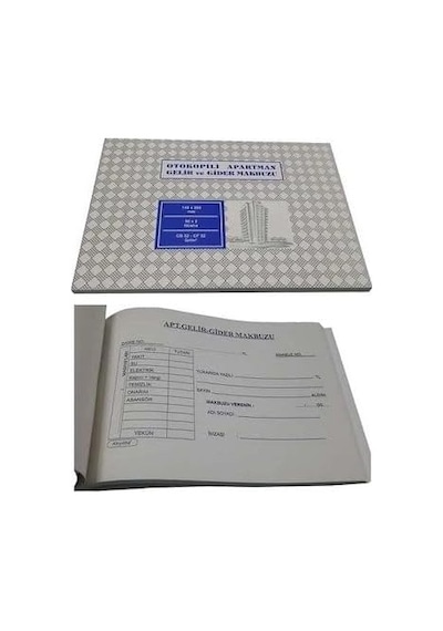 Apartman Gelir Ve Gider Makbuzu-otokopili-14x20 Cm-50x2