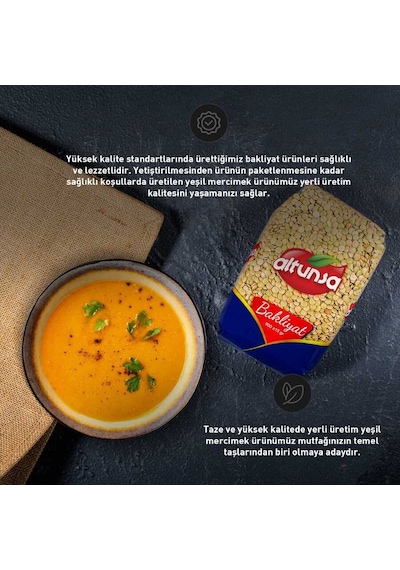 Altunsa Yeşil Mercimek Yerli 900 G x 2 Adet
