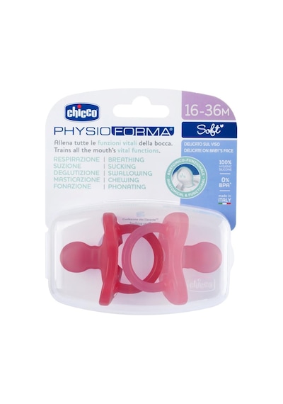 Chicco Physioforma Soft 2'li Silikon Emzik 16-36 Ay Kız Pembe