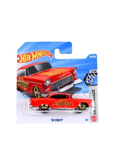 Hot Wheels '55 Chevy - Klasik Seri Metal Oyuncak Araba Çok Renkli