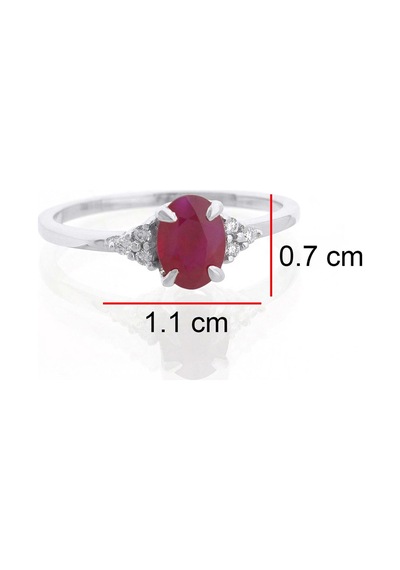 Yakut Oval Tektaş Yüzük