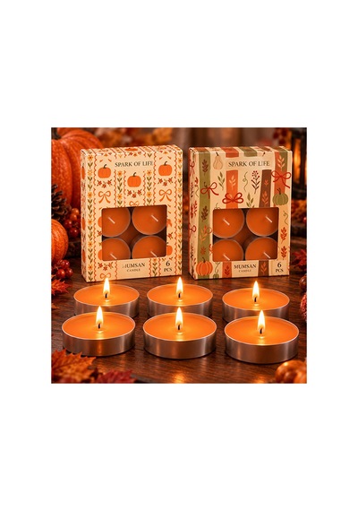 4 Adet Mumsan Maxi Tealight Mum 6'lı Balkabağı Diğer