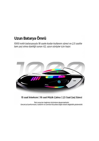 Blaıse X2 Bluetooth Motosiklet Intercom Turuncu