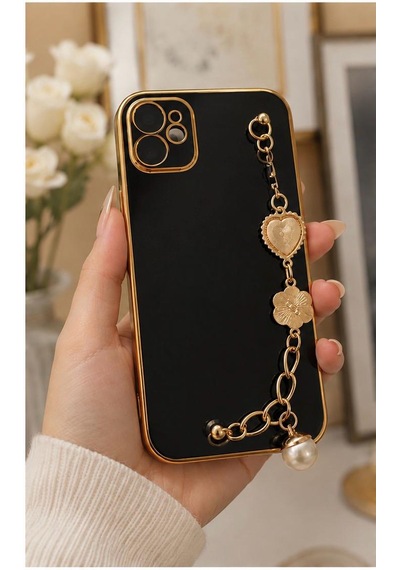 Iphone 11 Uyumlu Siyah Elden Tutmalı Slikon Kılıf