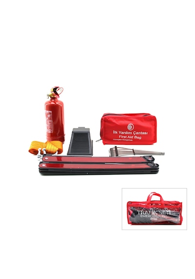 Go İthalat 2li Set 4 Gen Çanta 7pcs + 38pcs Oto Trafik Seti + İlk Yardım Seti Yangın Tüpü 1kg 2pcs R