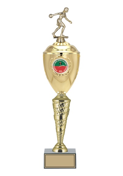 Odak Kupa - Figürlü Kupalar - Bowling Kadın Figürlü Kupalar Fg-081 C - 55 Cm Altın - Beyaz