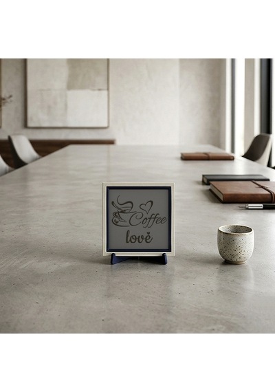 Coffee Love Figürlü Modern Dekoratif Obje, Sevdikleriniz İçin Anlamlı Bir Hediye 10x10 Cm
