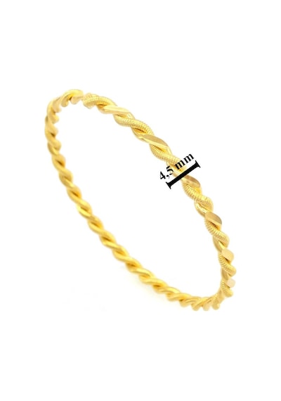 Ferizz 22 Altın Kaplama Imitasyon Burma Bilezik 4.5 Mm Altın