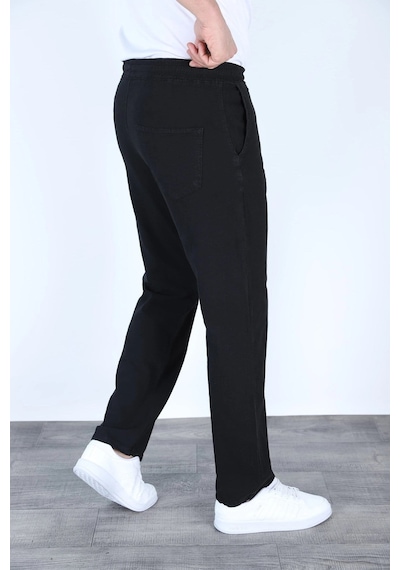 Myrab Denim Baggy Keten Pantolon Jogger Çağla Yeşili Siyah