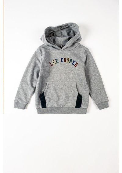 Lee Cooper Brian Erkek Çocuk Sweatshirt Gri-20712 Gri Melanj
