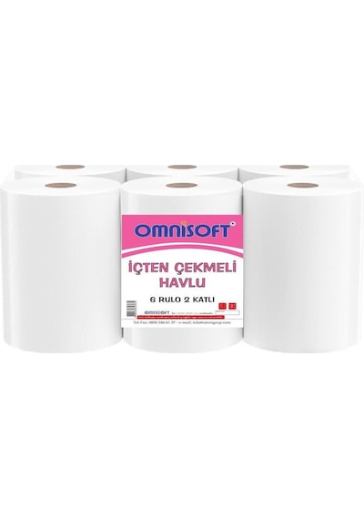 Omnisoft İçten Çekmeli Kağıt Havlu 6 Rulo 2.5 KG