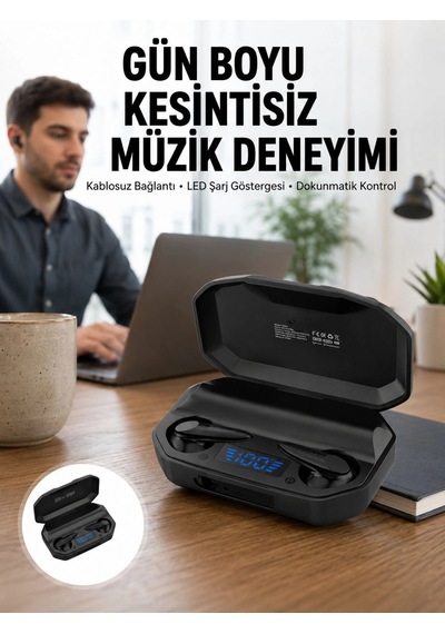 Kulaklık Bluetooth 5.2 Kablosuz Kulakiçi Rgb Işıklı Çift Mikrofonlu Yeni Nesil Diğer